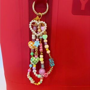 Colorful Beaded Keychain Accessory